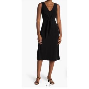 Vince Camuto V-Neck Sleeveless Tie Front Midi Dress Women's size 6